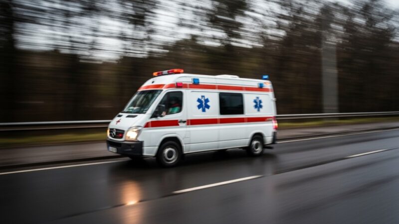 Policjant z Śląska ratuje rannego myszołowa z ruchliwej drogi