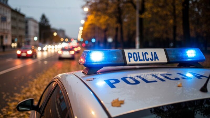 Pijany kierowca bez prawa jazdy rozbił się o latarnię w Tychach