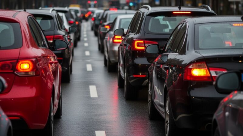 Kolizja na A4 w Katowicach: Utrudnienia w ruchu na drodze