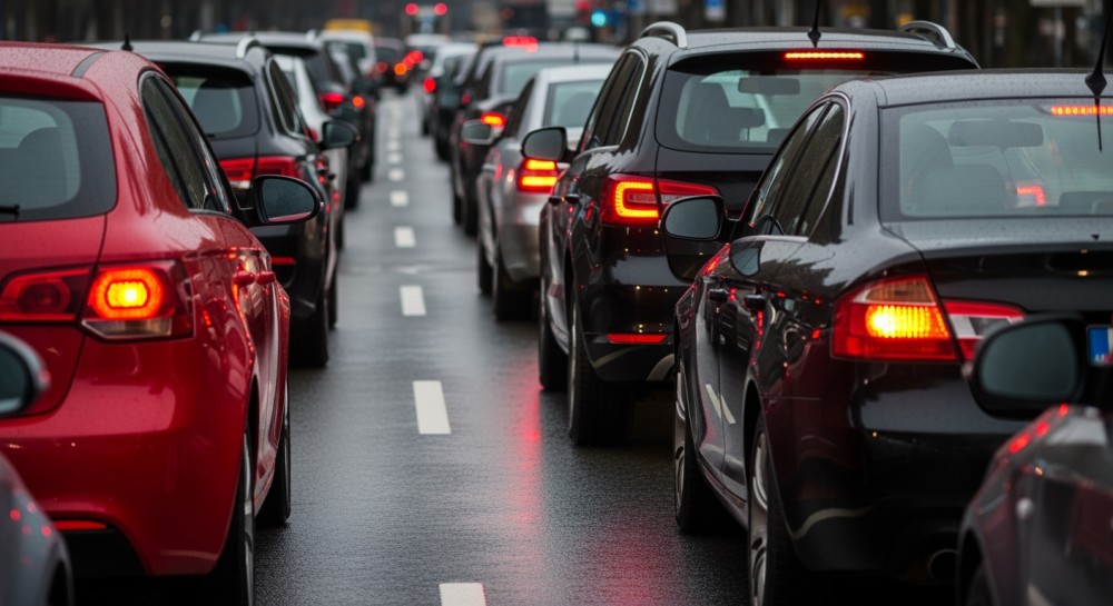 Kolizja na A4 w Katowicach: Utrudnienia w ruchu na drodze