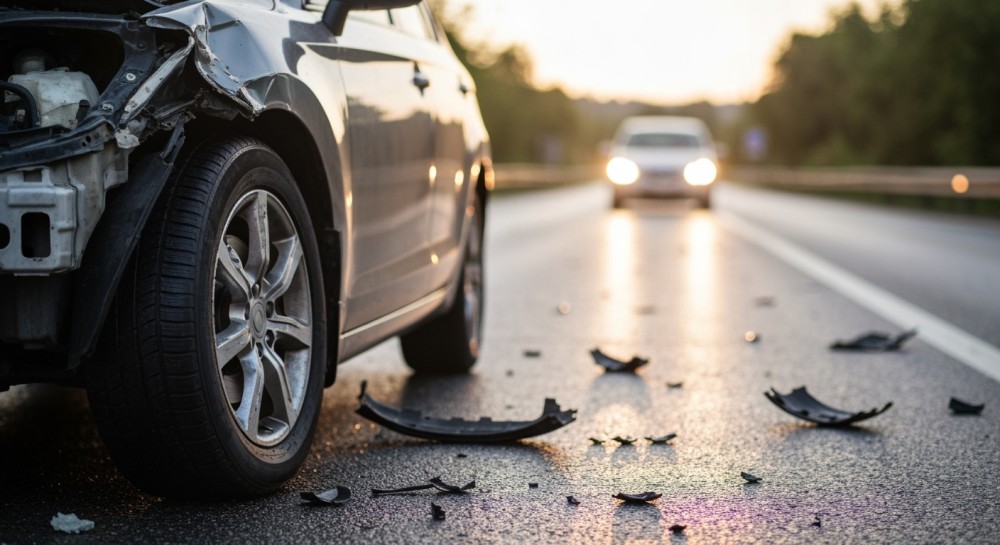 Zablokowana A4 w Gliwicach: Gęsta mgła i wypadek paraliżują ruch