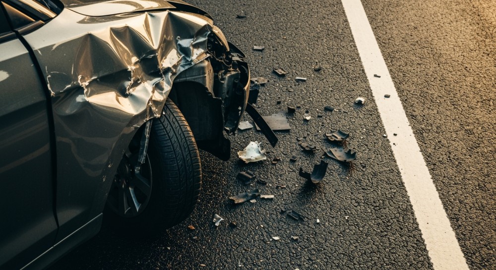 Młody kierowca dachował w Myszkowie – pięciu nastolatków trafiło do szpitala po wypadku