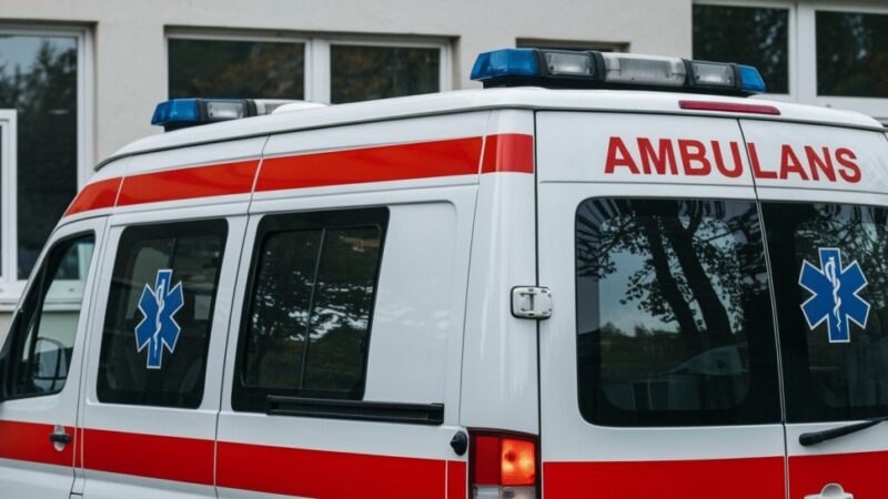 Policjanci ratują yorka w skwarze upału