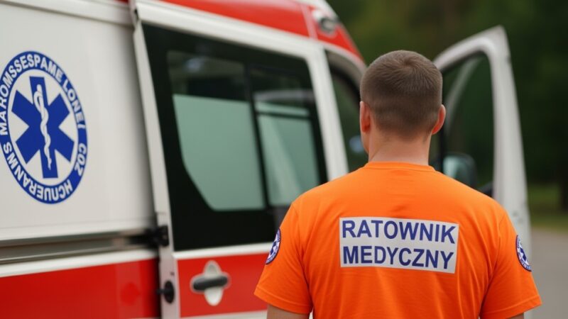 Ćwiczenia służb na przejeździe kolejowym: symulacja wypadku z udziałem uczniów