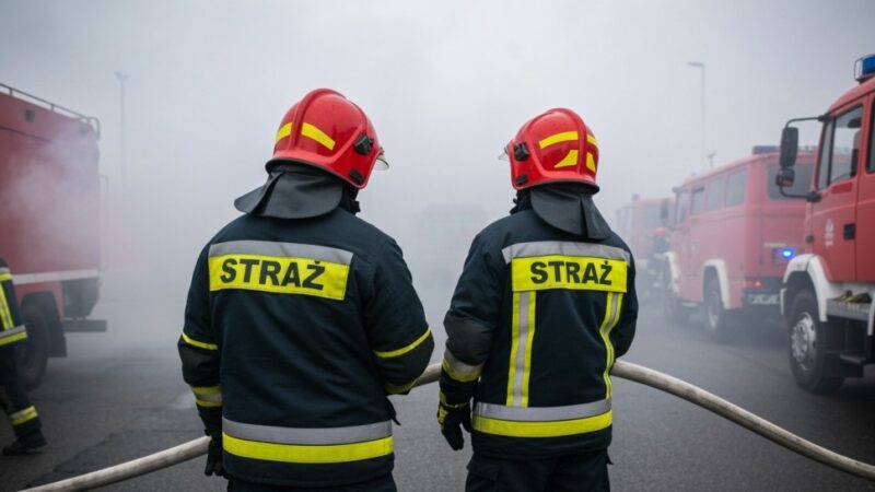 Pożar targowiska w Katowicach: zatrzymany 23-latek i straty w straganach