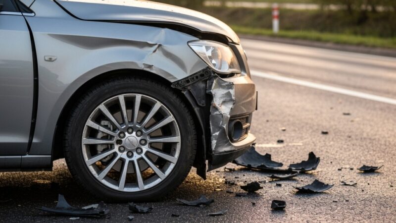 Wypadek na S1: Skoda uderza w ciężarówkę, kierowca w ciężkim stanie