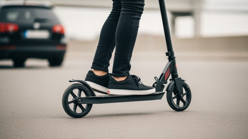 Hulajnoga i alkohol: 43-latek z trzema promilami uderzył w lexusa na parkingu